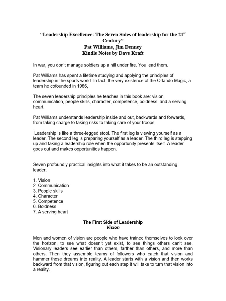 Leadership Principles for the 21st Century | PDF | Servant Leadership ...