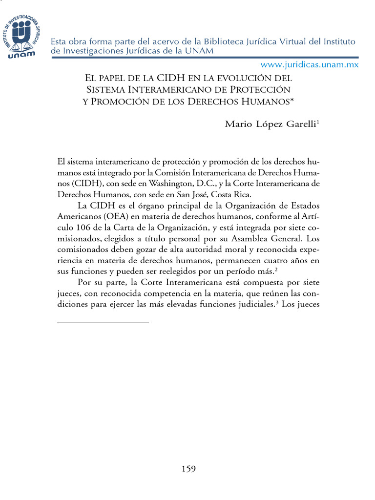 Papel de La CIDH en El SIDH López Gareli | PDF | Etica social | Justicia