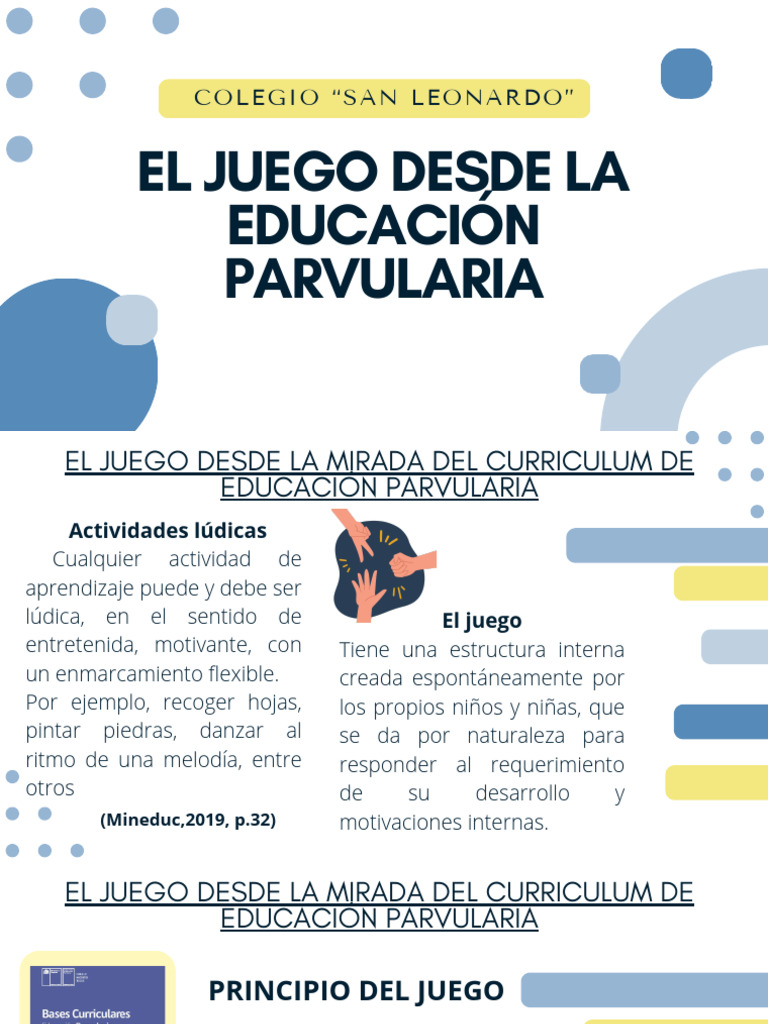 El Juego en la Educación Parvularia | PDF | Aprendizaje | Educación de ...