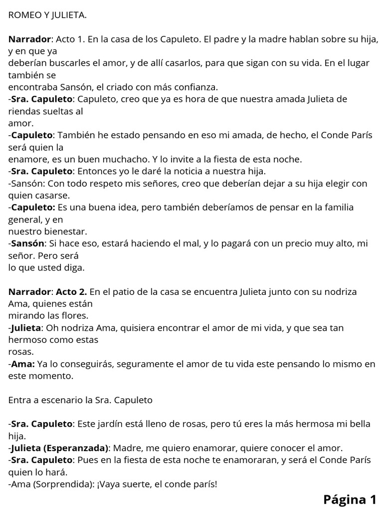 Amor y tragedia en los Capuleto | PDF | Romeo y Julieta
