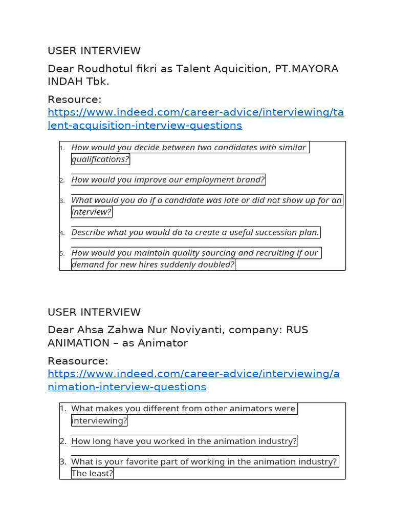 Essential Interview Questions by Role | PDF | Business