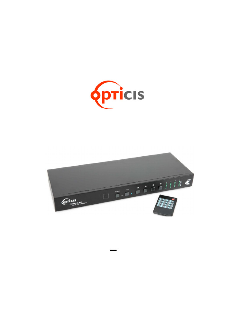Opticis OHM-44UHD Manual | PDF | Hdmi | Ip Address