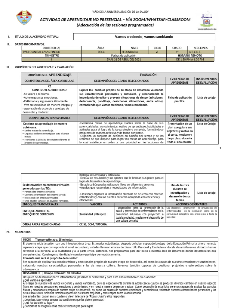 Actividad de Aprendizaje 03 DPCC | PDF | Aprendizaje | Las emociones