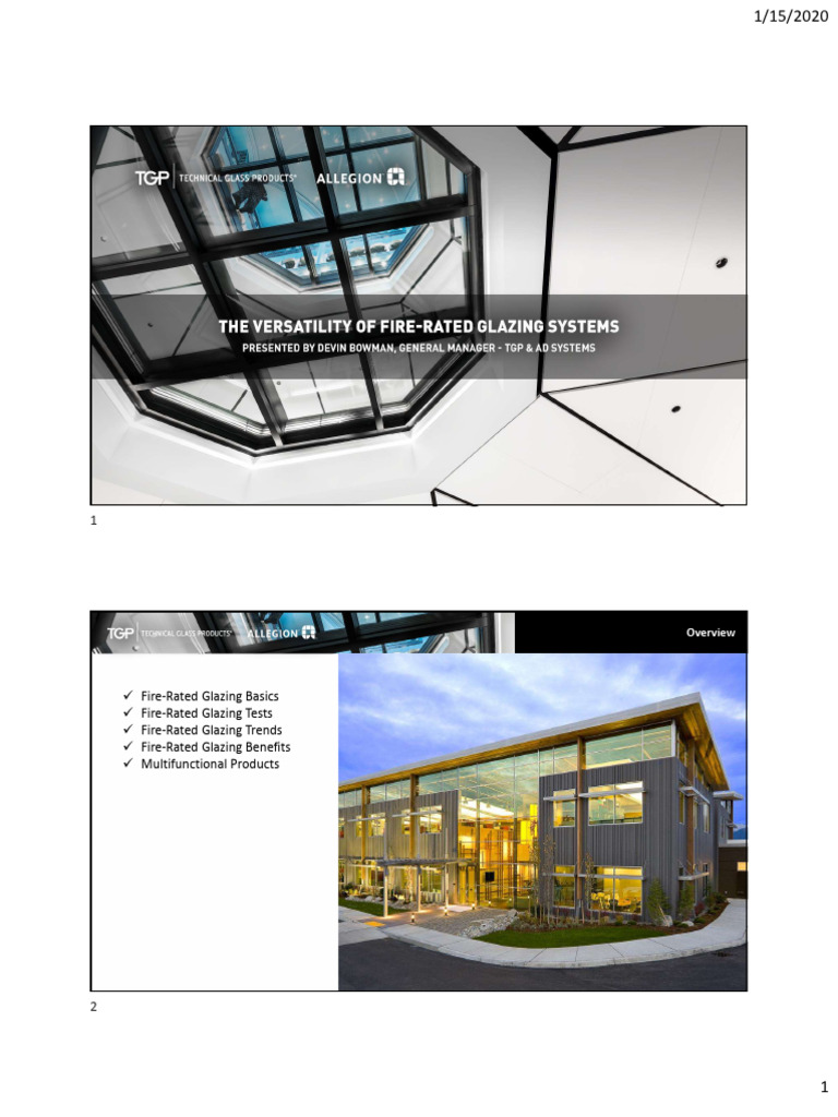 Common Uses of Fire-Rated Glazing | PDF | Building Engineering