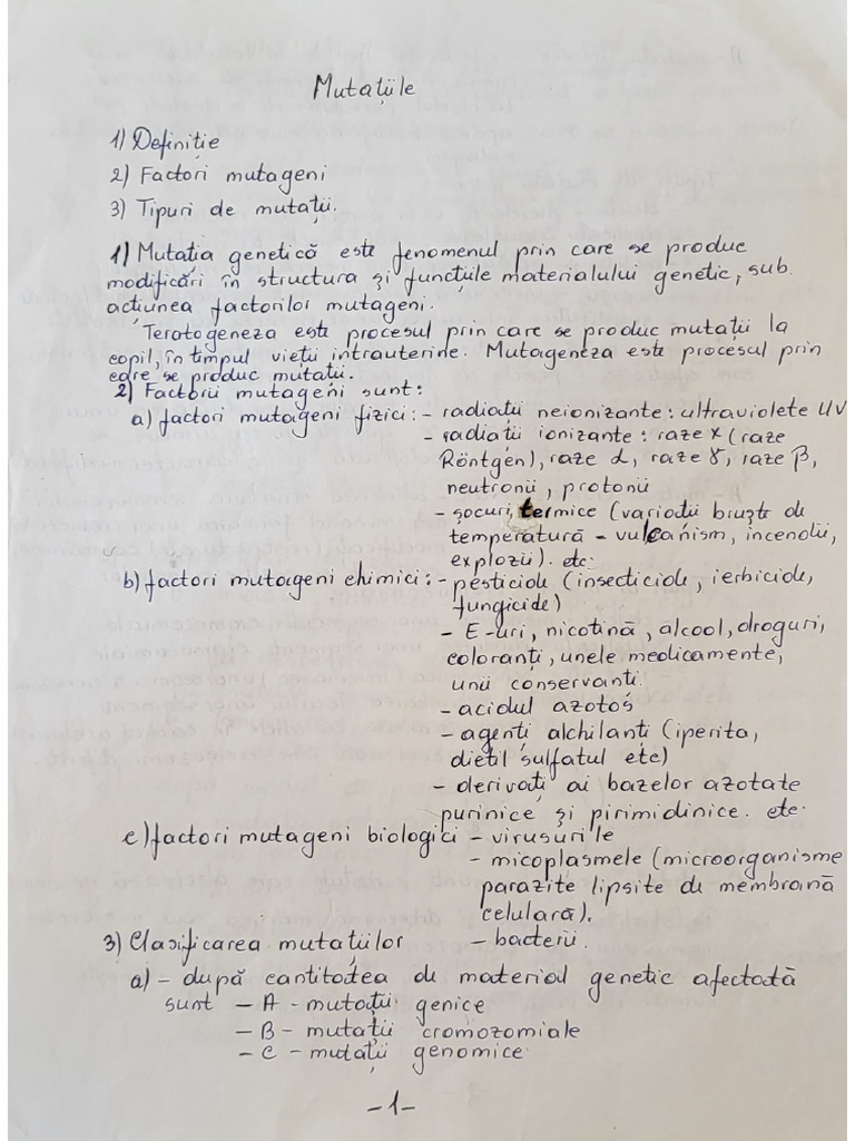Mutatiile | PDF