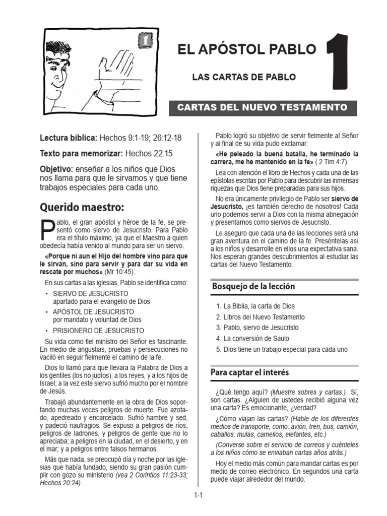 1 - El Apóstol Pablo | PDF | Pablo el apóstol | Jesús