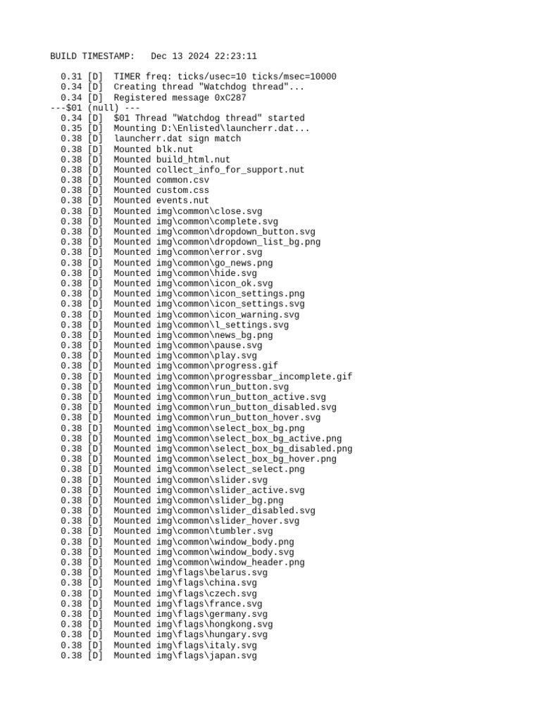Enlisted Launcher Debug Log Analysis | PDF | System Software | Computer ...