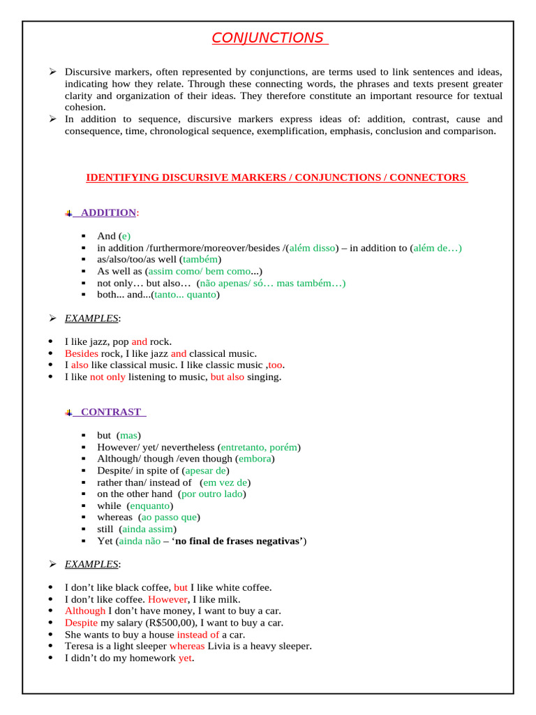 9 Ano Linking Words Anotação Pdf