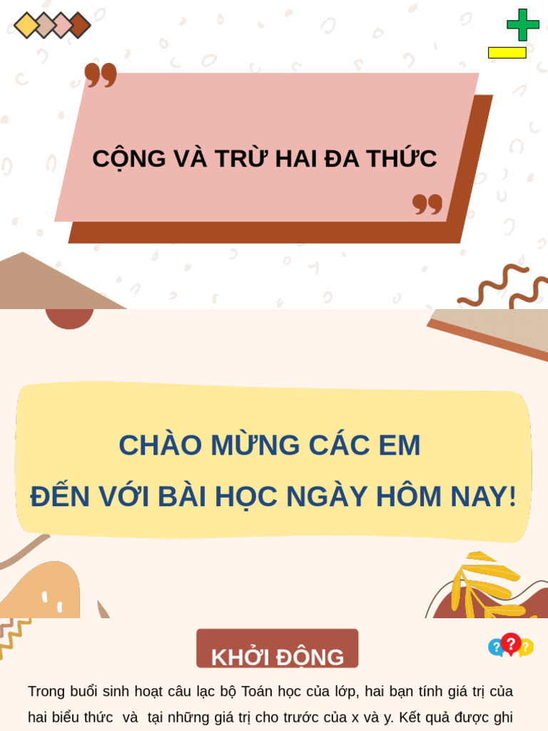 Bai 3 Phep Cong Tru Da Thuc | PDF