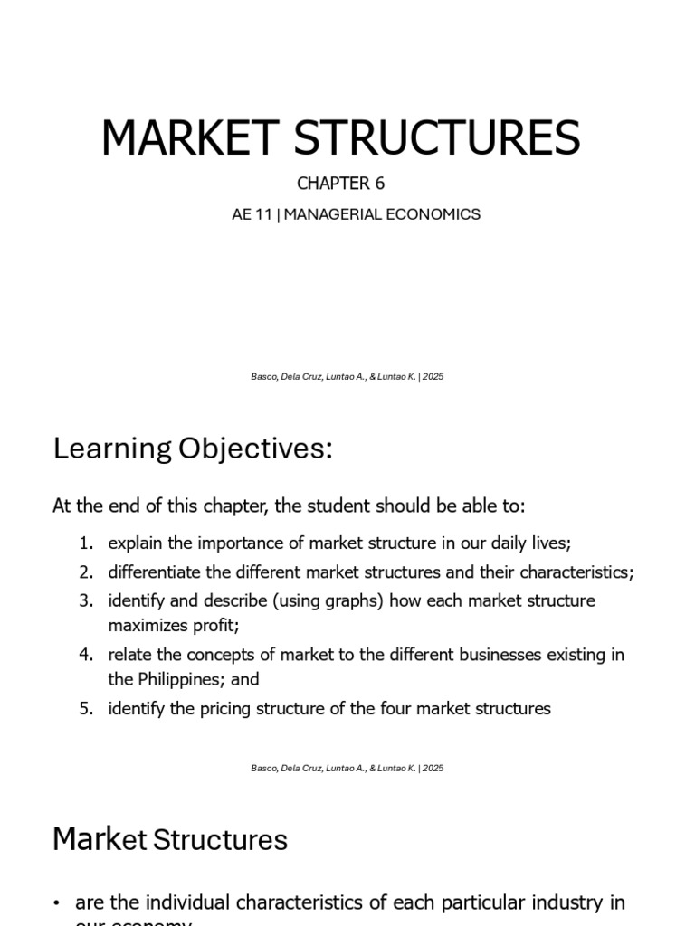 Understanding Market Structures in Economics | PDF | Profit (Economics ...
