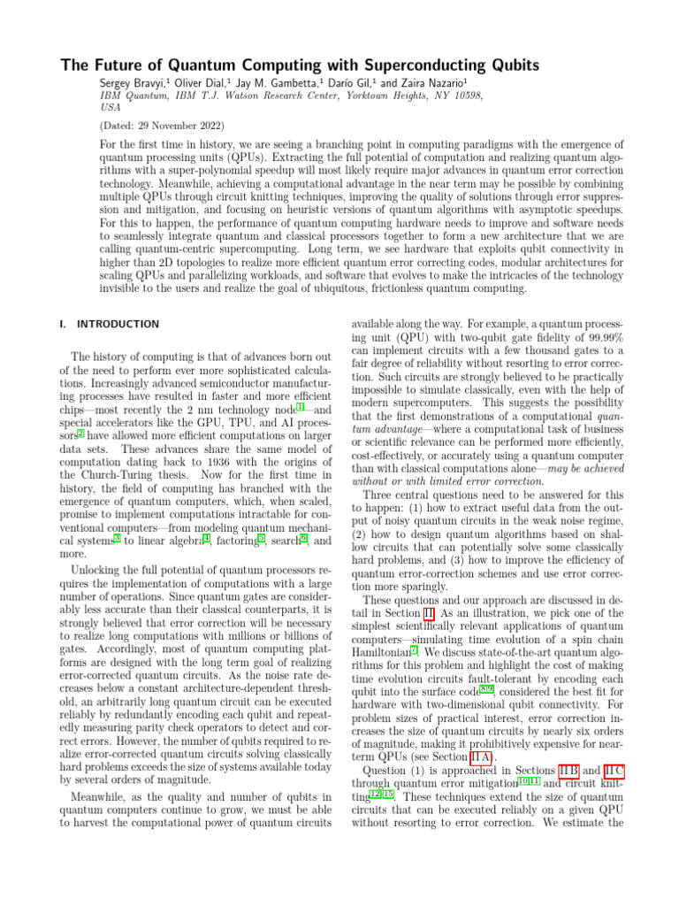 Future of Quantum Computing: Superconducting Qubits | PDF | Quantum ...