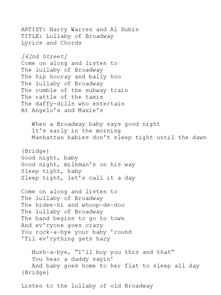 Lullaby Pdf