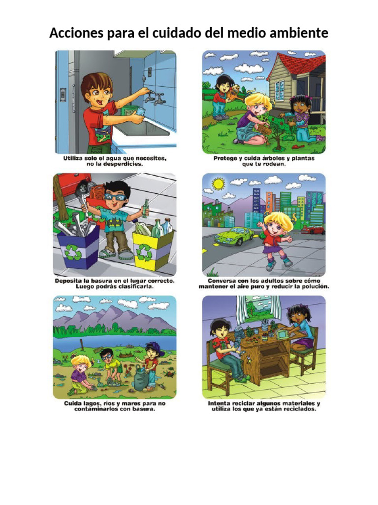 Acciones para El Cuidado Del Medio Ambiente | PDF