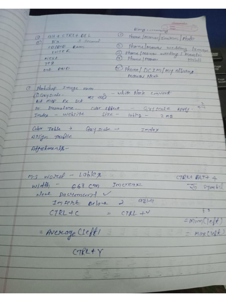 Ms Excel Sir Ke Notes-1 | PDF