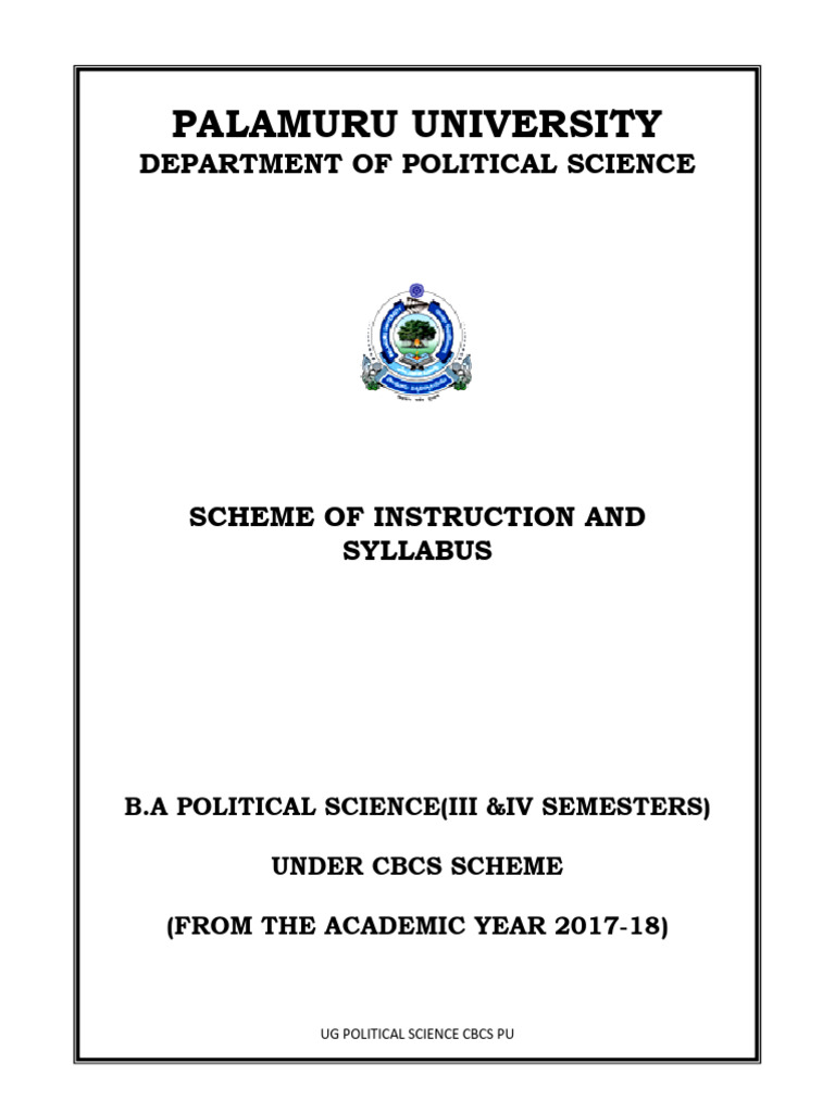 Ug CBCS Political Science1644401072 | PDF | Political Philosophy ...