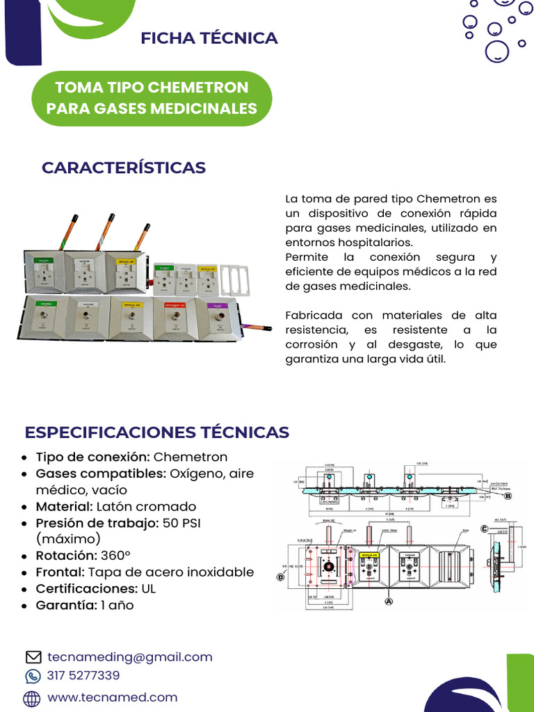 Toma Chemetron para Gases Medicinales | PDF