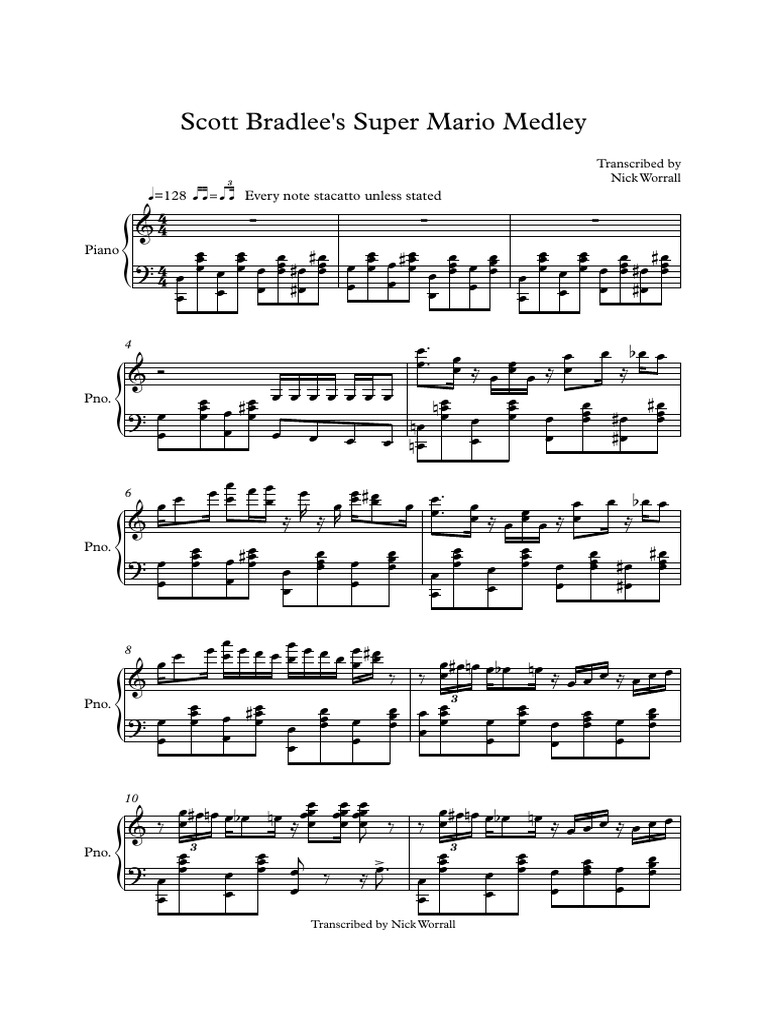 Medley Piano Super Mario | PDF | Échecs | Ouverture (échecs)
