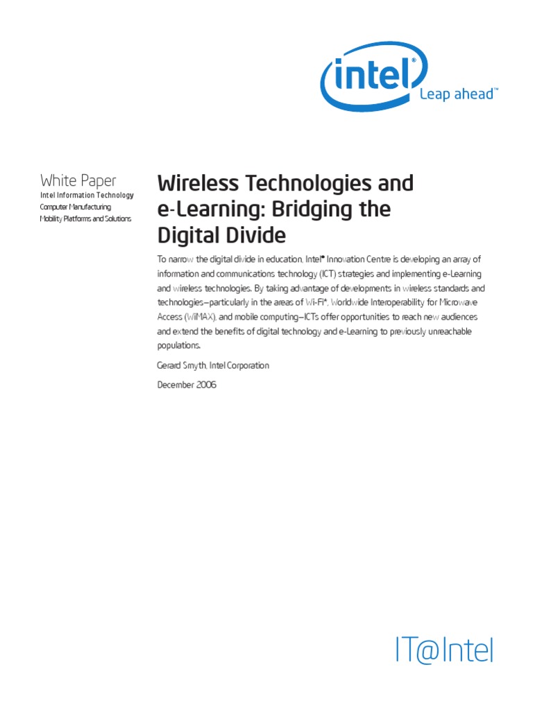 Wireless Technologies and e Learning Bridging The Digital Divide | PDF ...