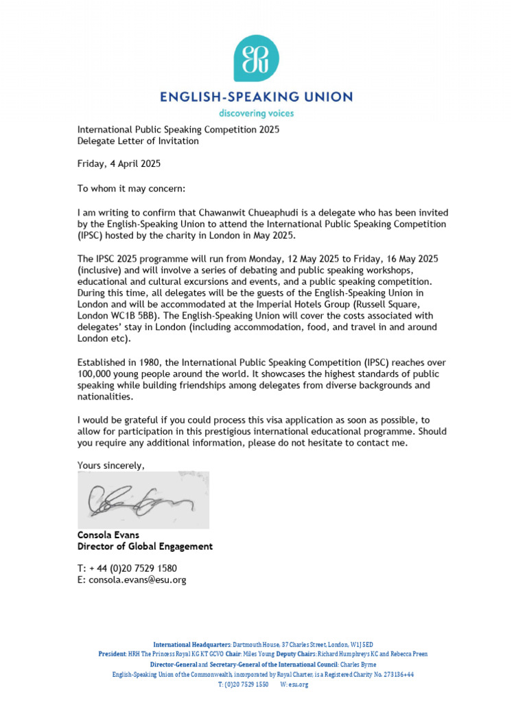 IPSC 2025 Delegate Invitation Letter | PDF