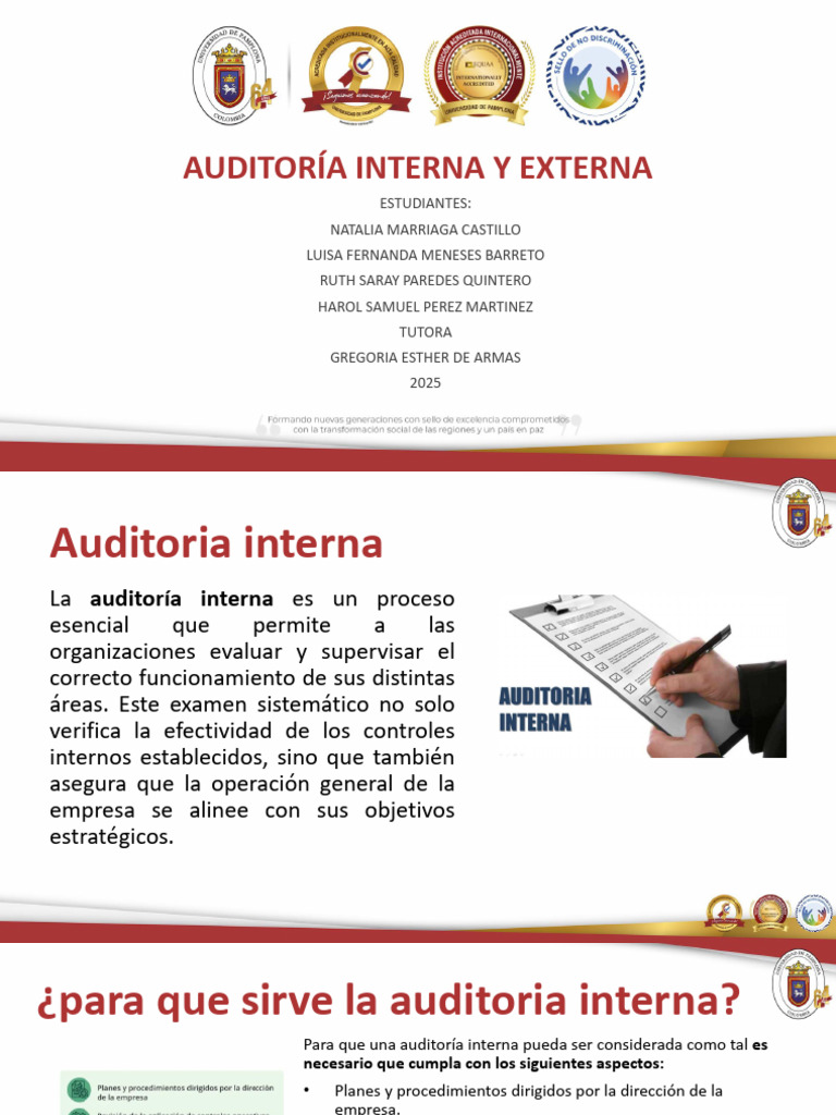 Auditoria Interna y Externa | PDF | Auditoría | Contador