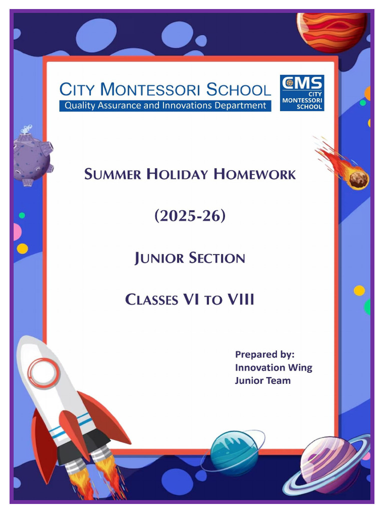 Holiday Homework: Space Exploration Activities | PDF | Planets | Outer ...