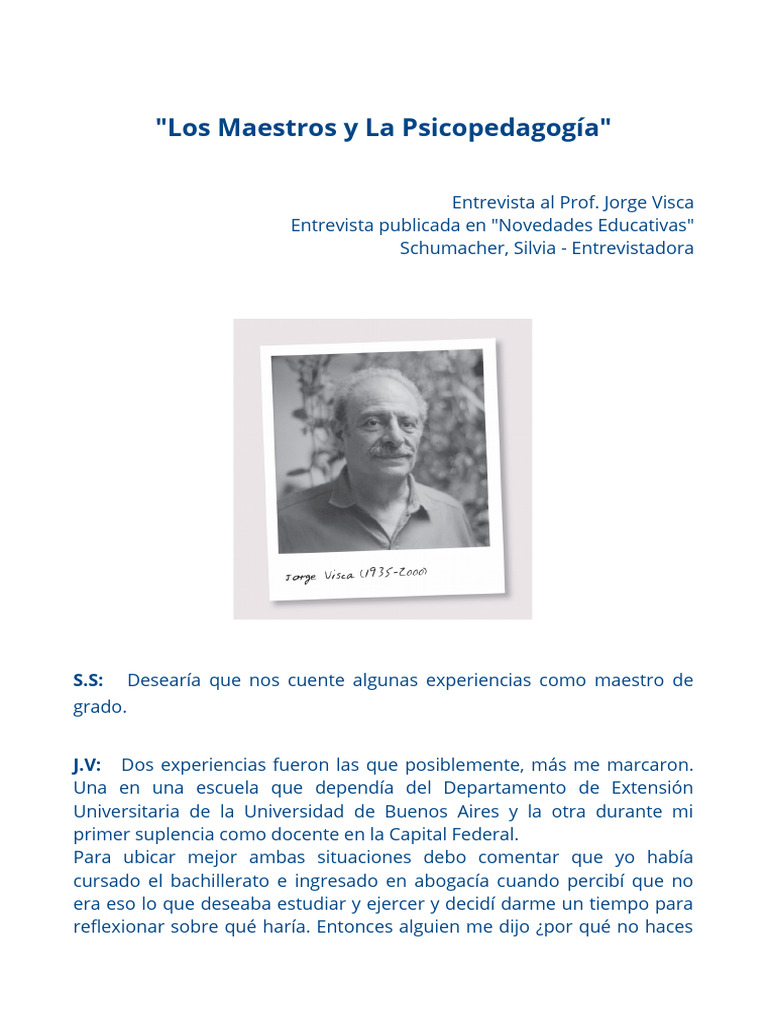 Experiencias de un Maestro en Psicopedagogía | PDF | Aprendizaje | Maestros