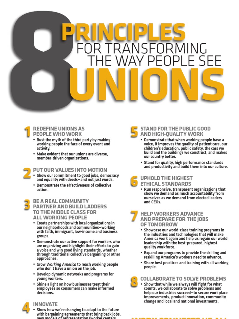 8 Principles Transforming Unions AFL-CIO | PDF | Employment | The ...