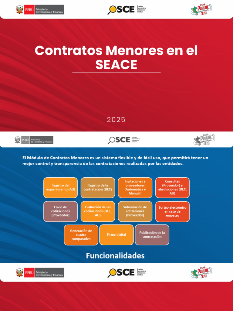 Contratos Menores en SEACE 2025 | PDF
