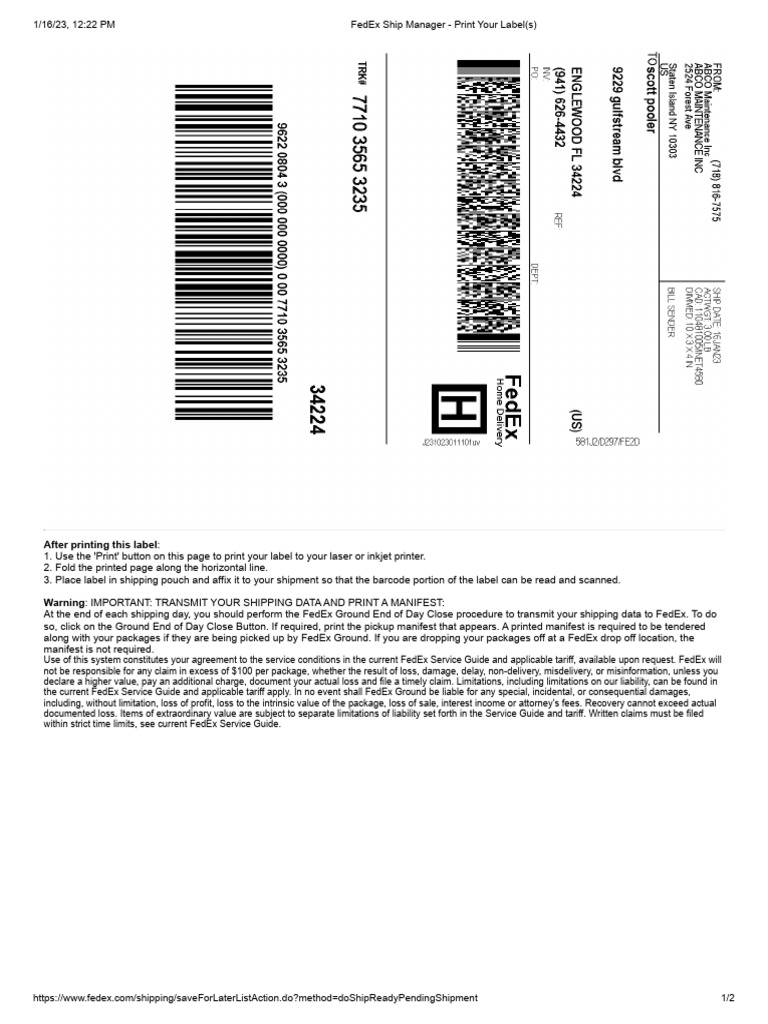Print FedEx Shipping Labels Easily | PDF