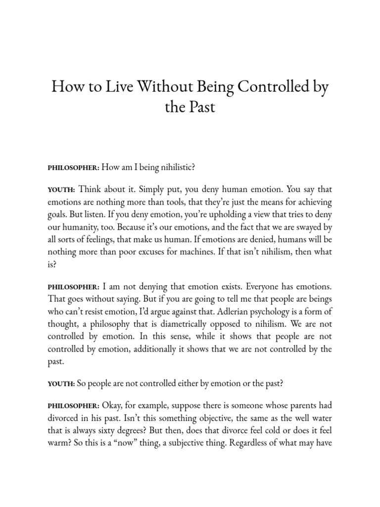 Break Free from Past Control | PDF
