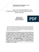 Changing Features of The Automobile Industry in Asia: Comparison of Production, Trade and Market Structure in Selected Countries