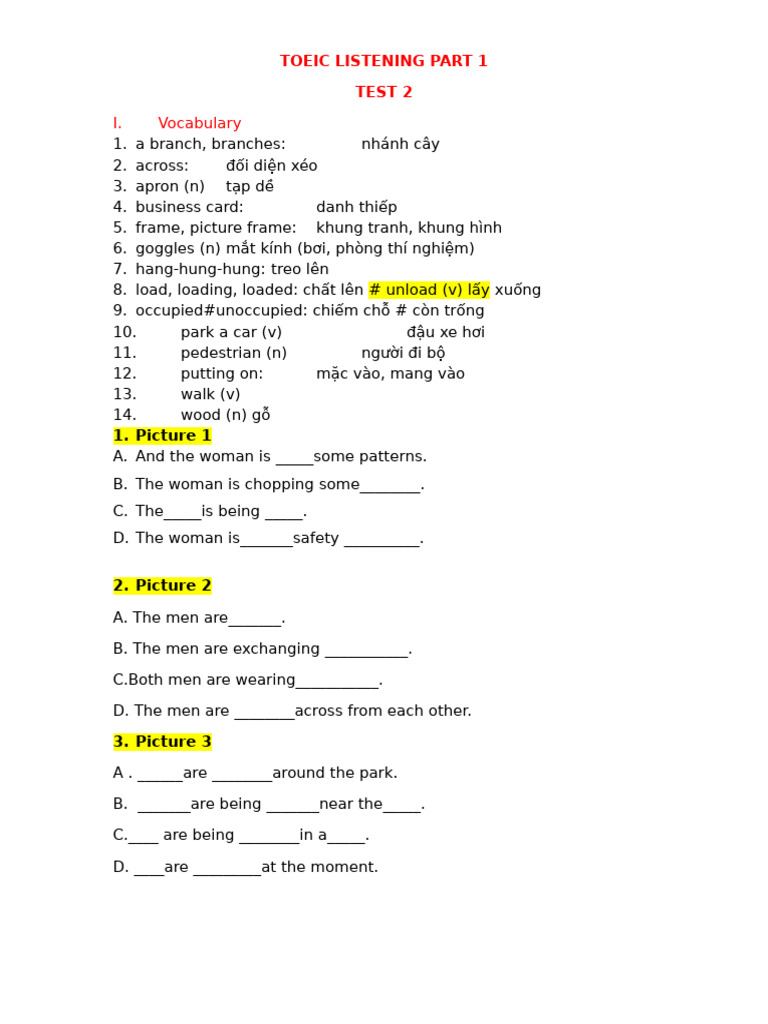 Toeic Listening Part 1 Sparta Pdf