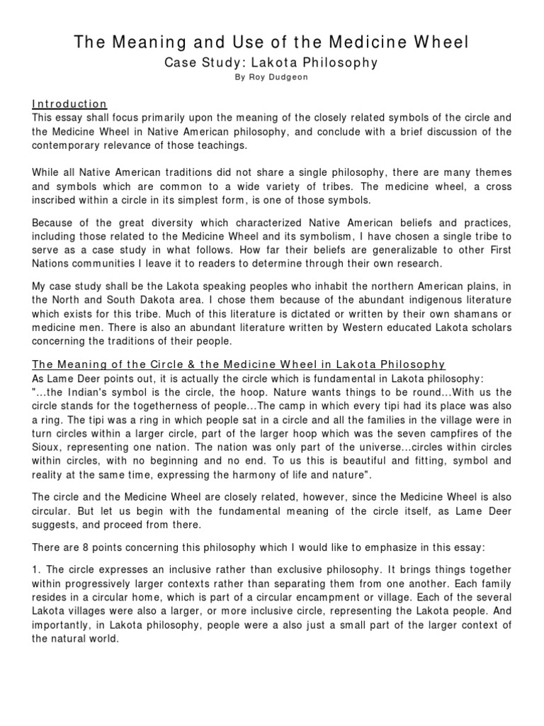 The Meaning And Use Of The Medicine Wheel By Roy Dudgeon Creation Myths Native Americans In The United States