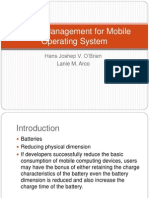 Power Management For Mobile Operating System