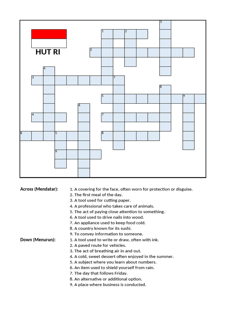 Crossword Puzzle Clues and Answers | PDF