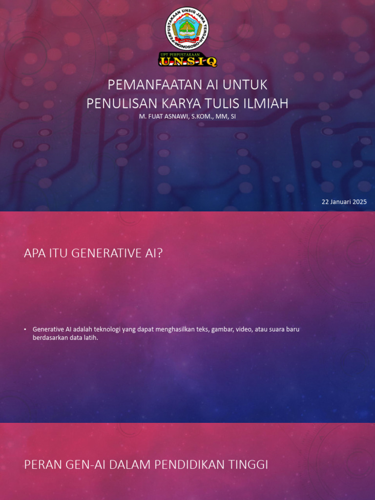 Pemanfaatan AI dalam Karya Tulis Ilmiah | PDF