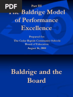The Baldrige Model of Performance Excellence