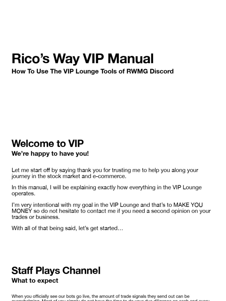 VIP Lounge Guide for Forex Trading | PDF | Option (Finance) | Stocks
