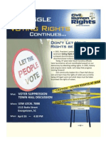 The Struggle for Voter Rights South Carolina Flyer