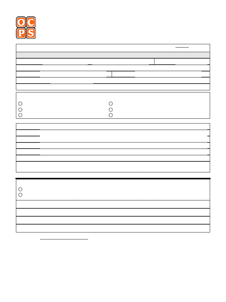 OCPS Excused Absence Submission Form | PDF