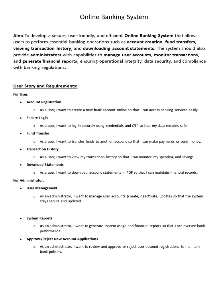 Secure Online Banking System Design | PDF | Online Banking | Banks ...