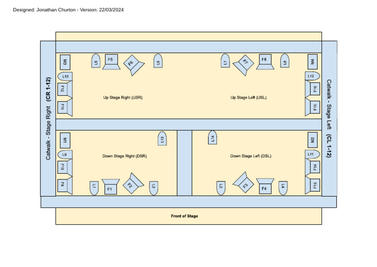 WHS Lighting Rig Layout (PrintOut) | PDF