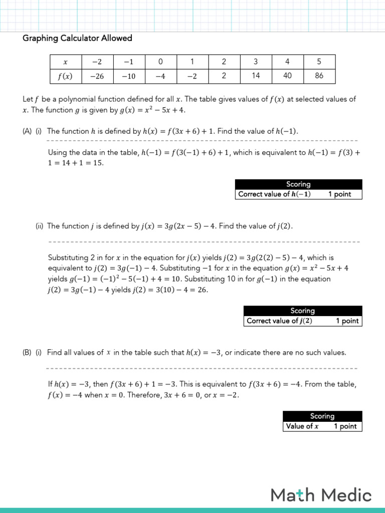 Polynomial Function Analysis and Evaluation | PDF | Function ...
