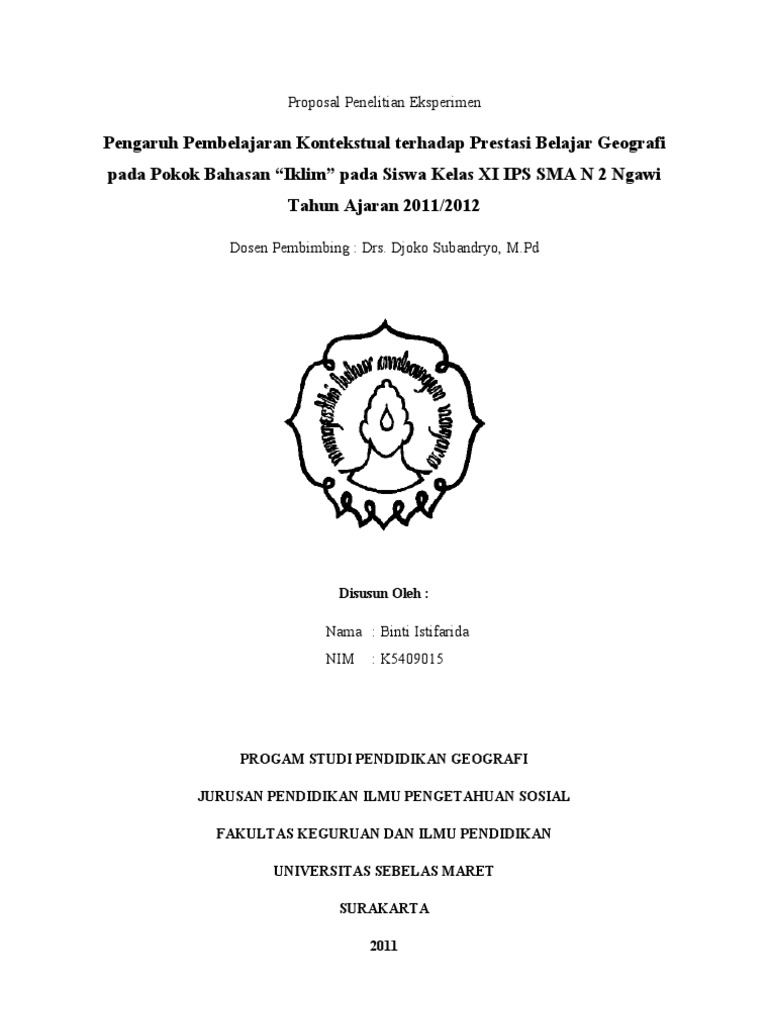 Cover Proposal Penelitian Eksperimen
