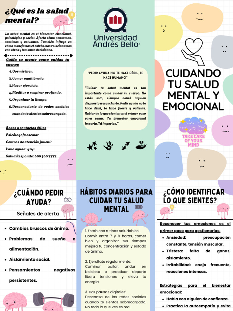 Cuida tu salud mental y emocional | PDF | Las emociones | Salud mental