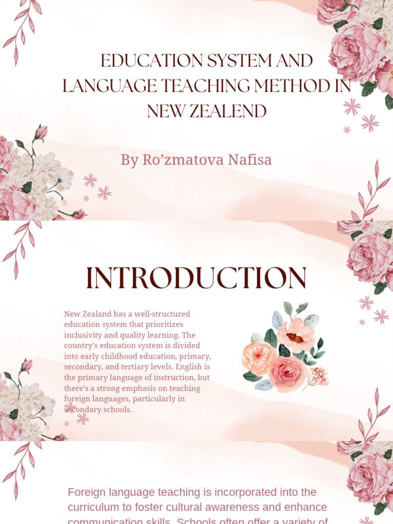 Pink Hand Drawn Watercolor Floral Presentation Pdf Pdf Language