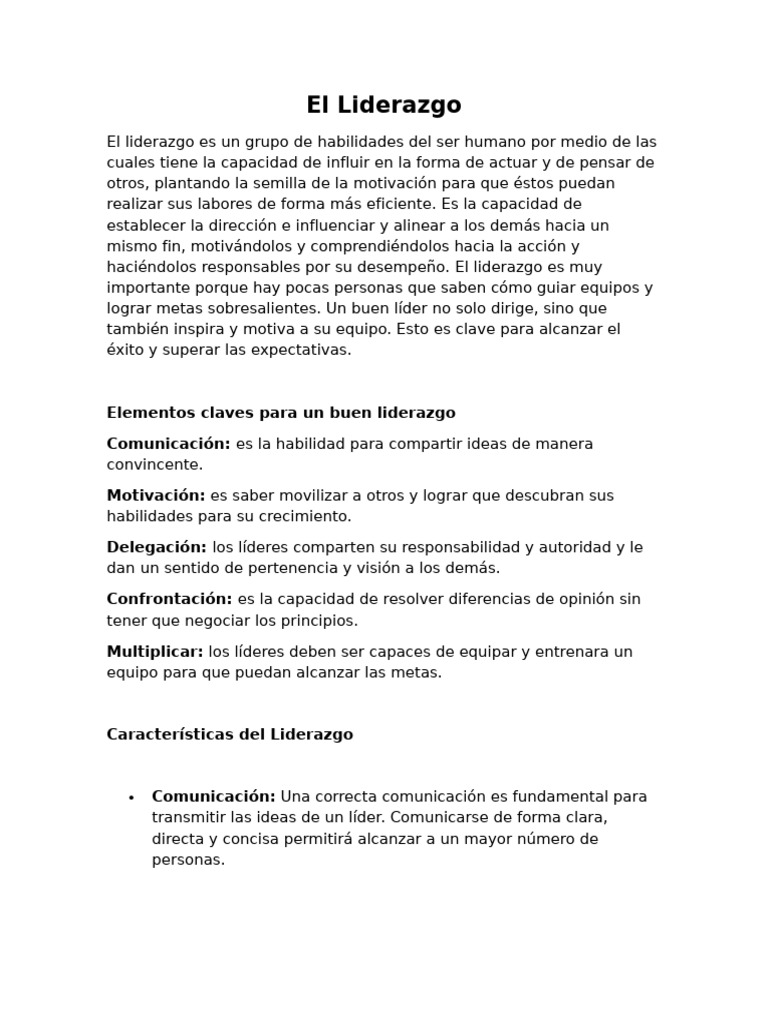 Claves del Liderazgo Efectivo | PDF | Liderazgo | Pensamiento