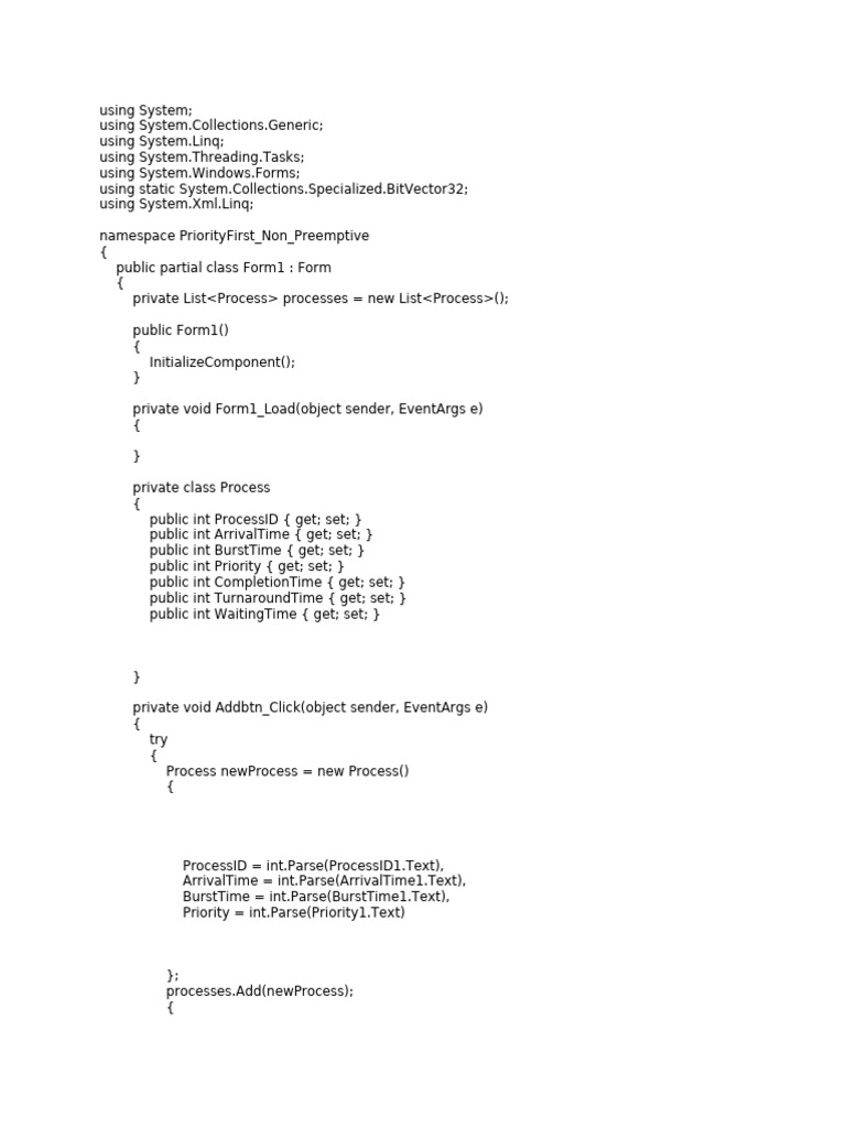 NonPreemp (CPU Scheduling) | PDF | Language Integrated Query | Computer ...