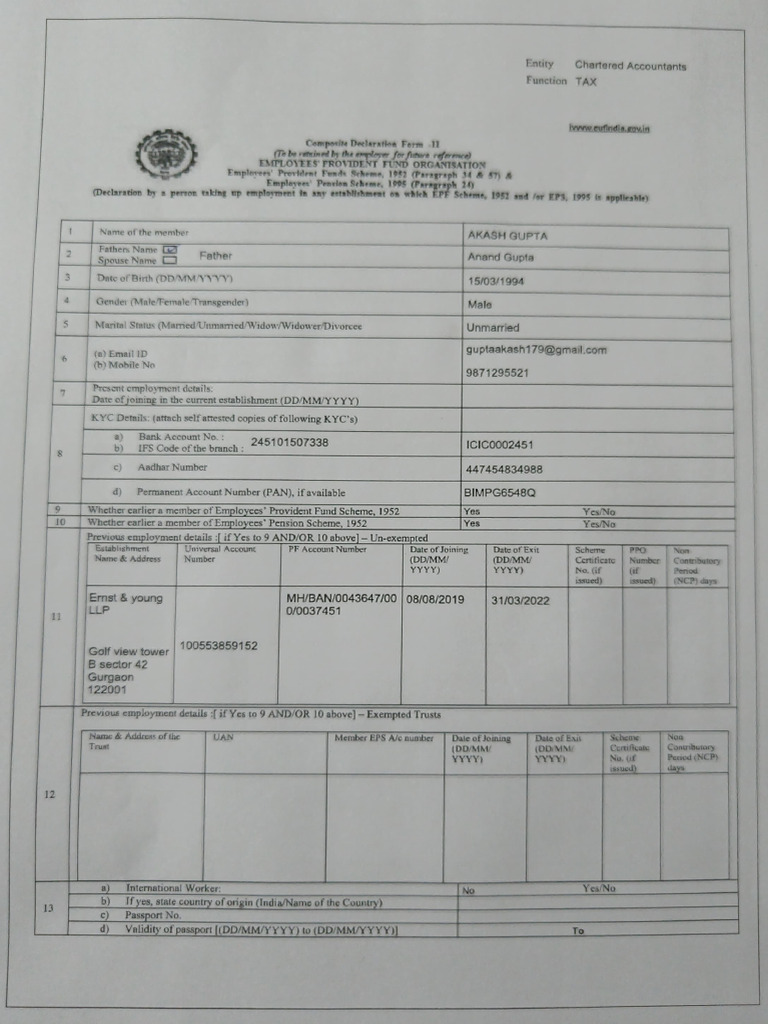 Form 11 | PDF | Authentication