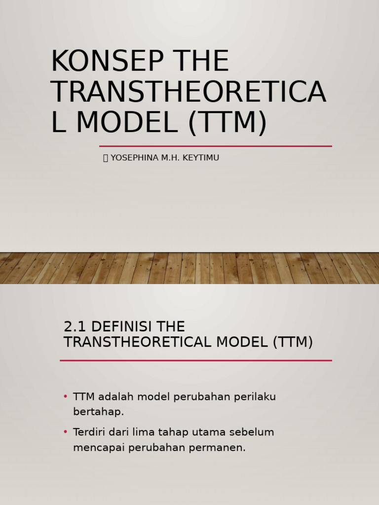 Konsep TransTheoretical Model TTM | PDF
